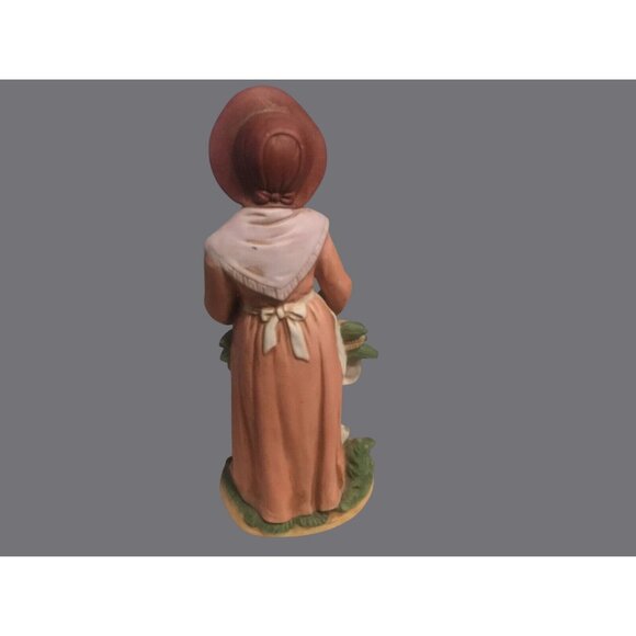 HOMCO Ceramic Figurine Of Woman With Corn & Ducks 1477 - Picture 5 of 8